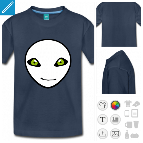 t-shirt bleu extraterrestre  personnaliser