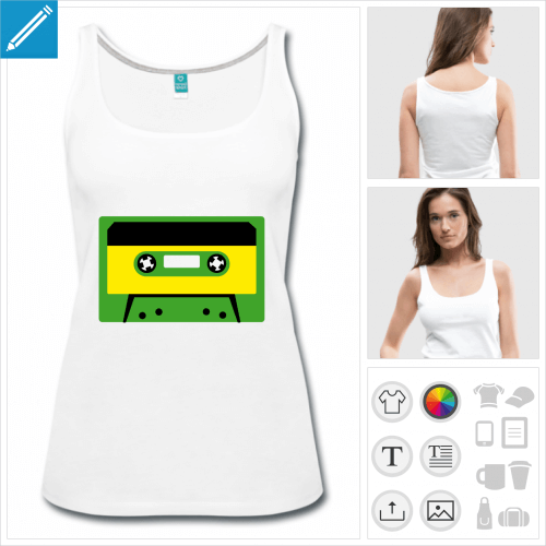 t-shirt femme cassette audio  crer en ligne