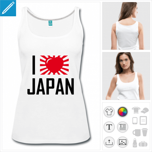 t-shirt femme japon  personnaliser