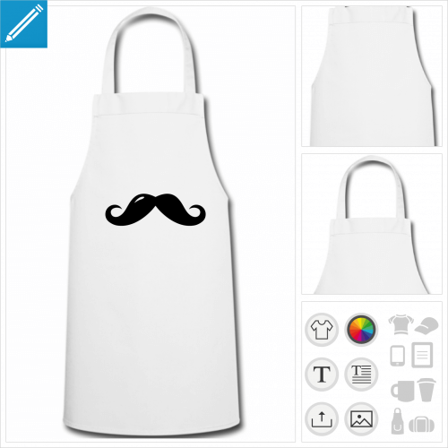 tablier cuisinier moustache british  imprimer en ligne